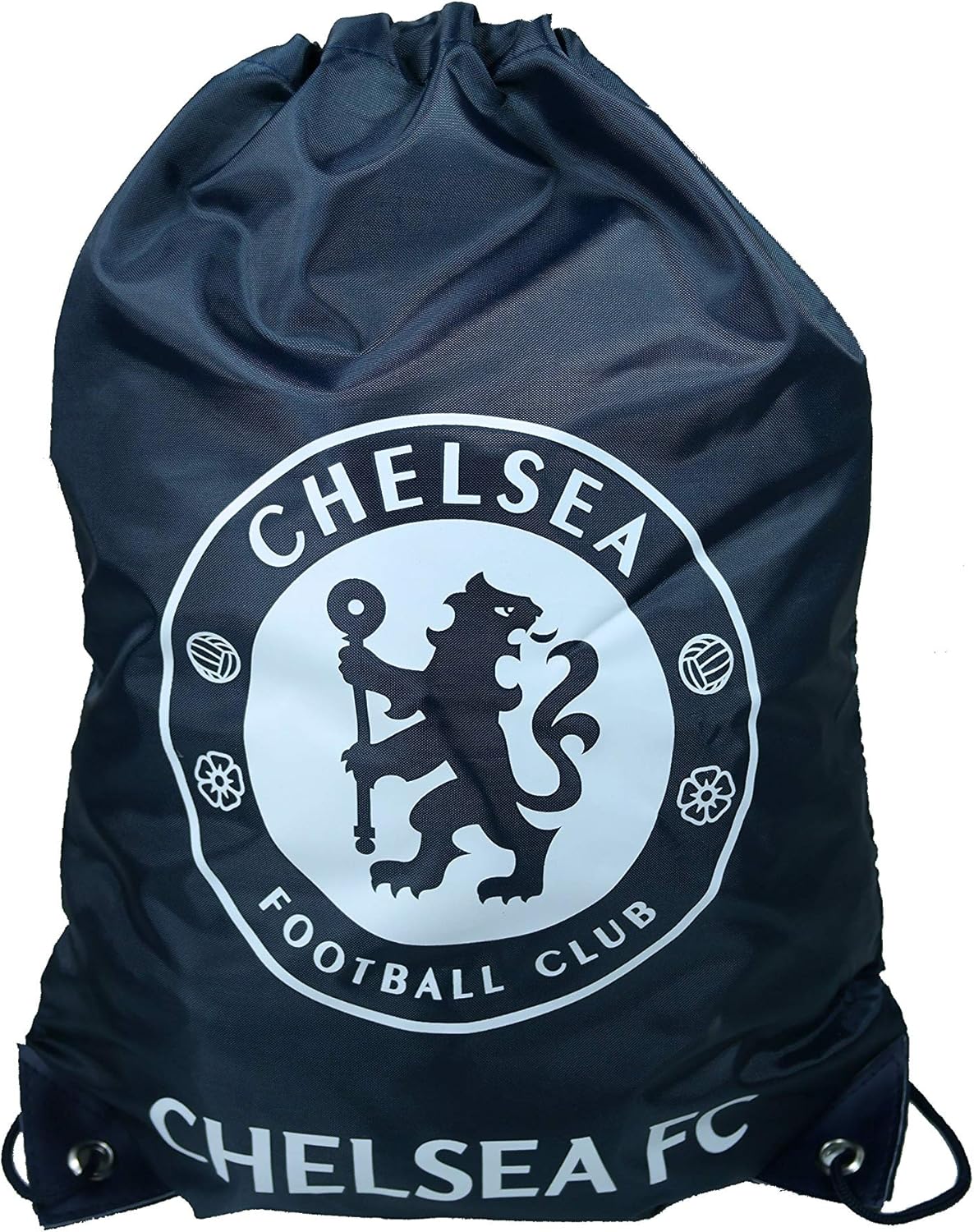 RHINOXGROUP Compatible with Chelsea Officially Licensed Soccer Cap Hat & Cinch Bag Combo 22-2 Black