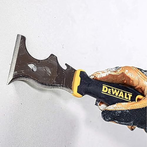 Miniatura 8 de DEWALT Herramienta de pintor 9 en 1 | Raspador recto, raspador curvo, gouger, limpiador de rodillos, abrelatas, abrebotellas, extractor de uñas,