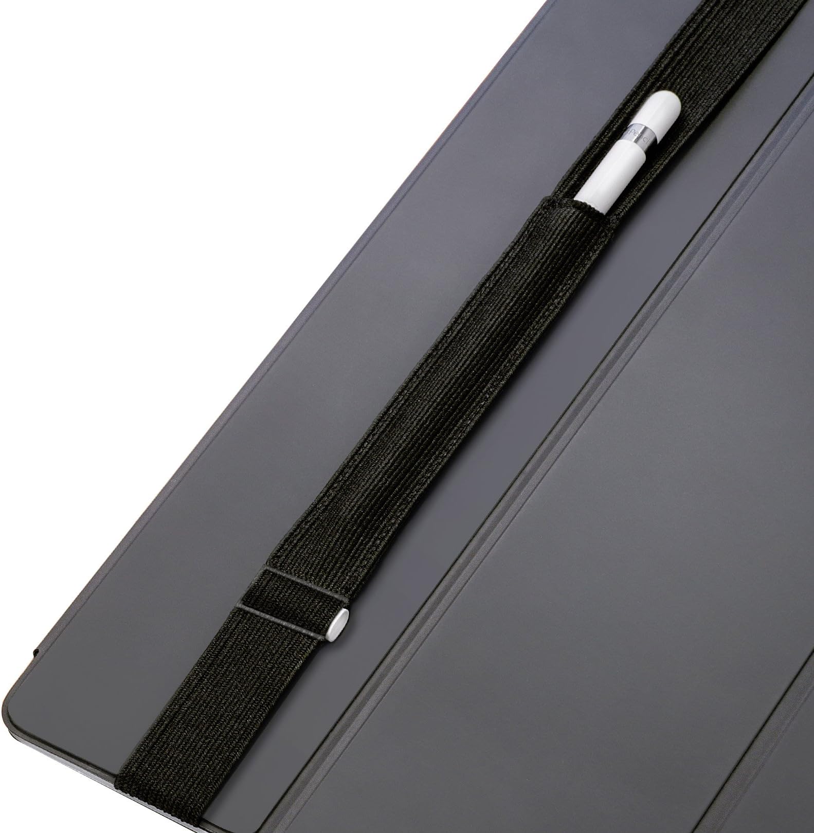 Stylus Holder Compatible with Apple Pencil - USB Adapter Pocket - Stitch Version (12.9-inch, Gray-Stitch)