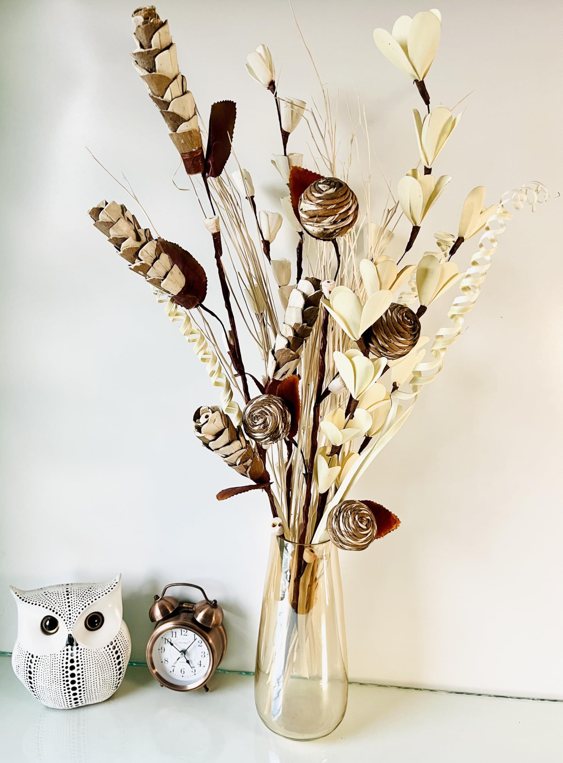 Handmade Artificial Flower Sticks of Pine with White Filler for Home Décor (Pine Flower)-image-46