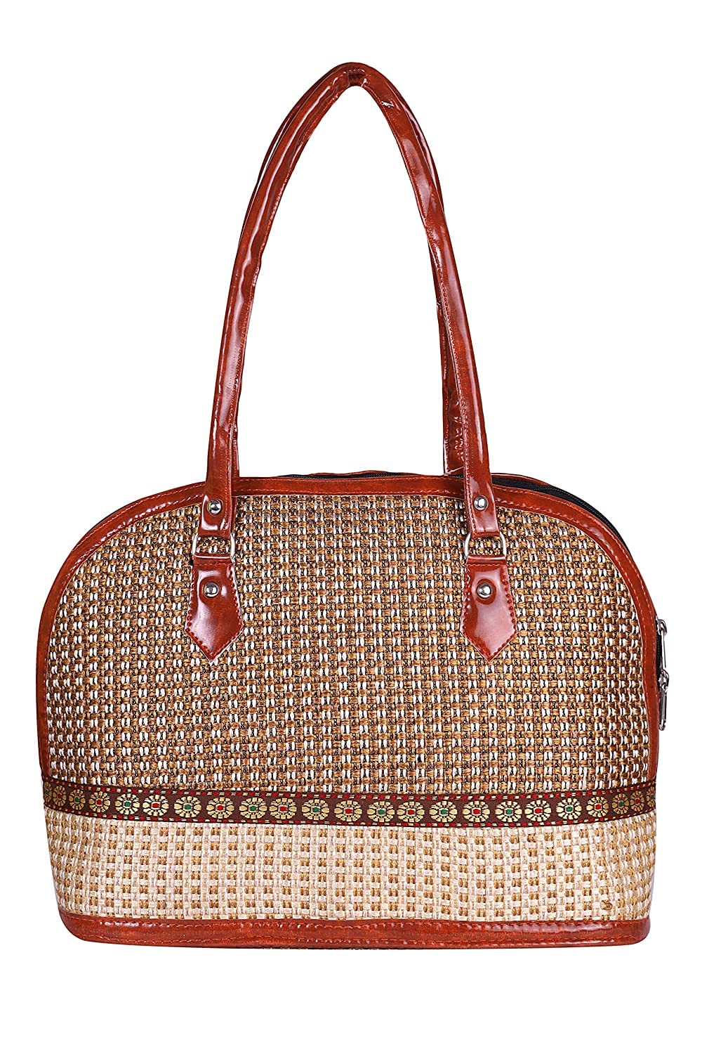 ANEHSA Handicrafts Womens Jute Casual Hand Bag Pack of 1 ovel jute bag (B0C38TFN5V) Amazon Price History, Amazon Price Tracker