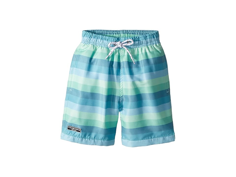 

Toobydoo Touch of Green Stripe Swim Shorts (Infant/Toddler/Little Kids/Big Kids) (Blue/Green) Boy's Swimwear