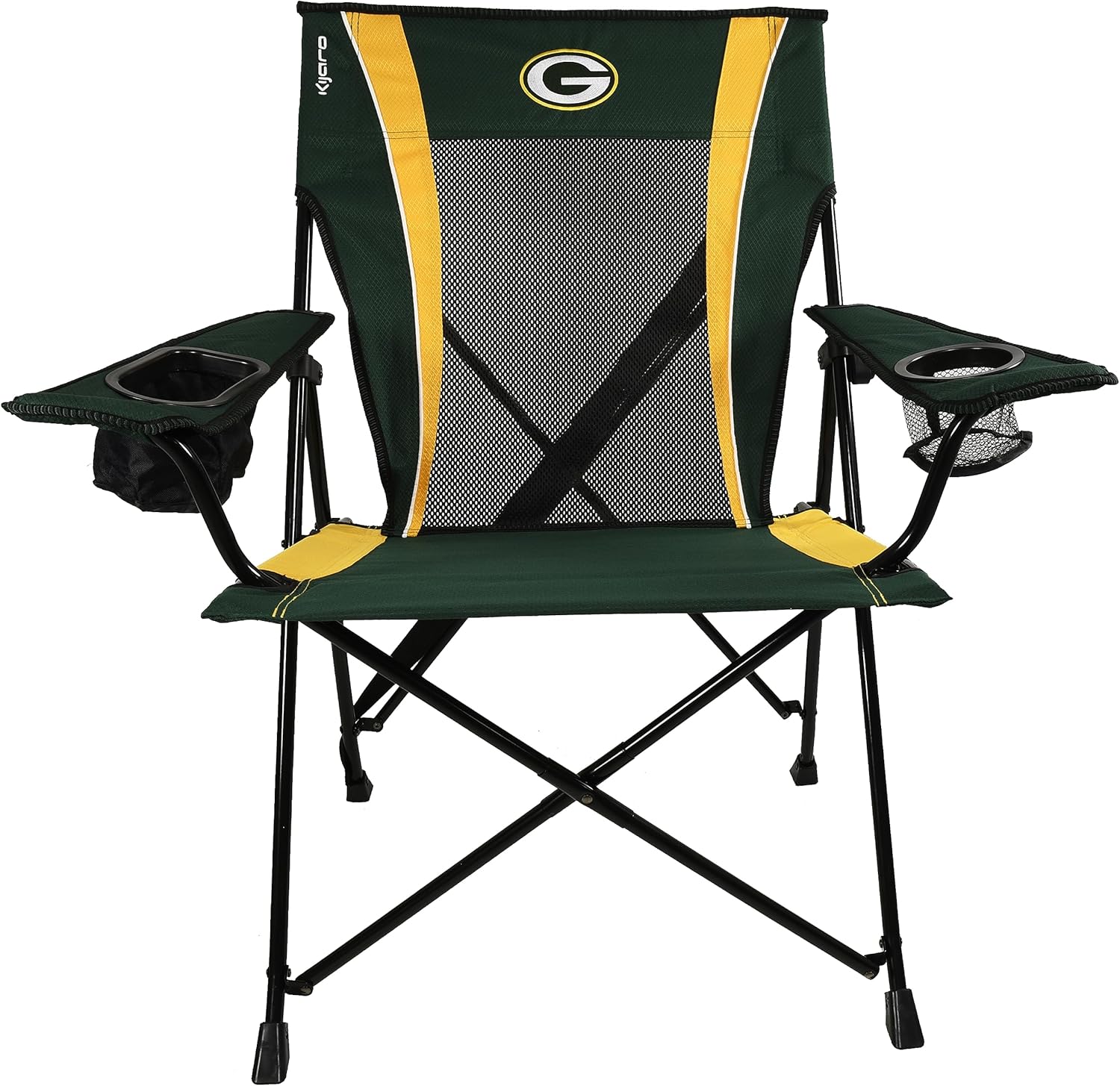 Kijaro Sports Fan Folding Chair, 26" L x 35.5" W x 37" H, Green Bay Packers