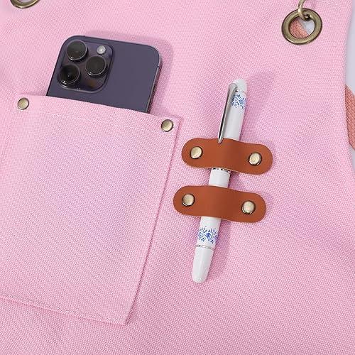 Miniatura 26 de AFUN Delantales de chef para hombres y mujeres con bolsillos grandes, lona de algodón con espalda cruzada, resistente y ajustable, talla M a XXL