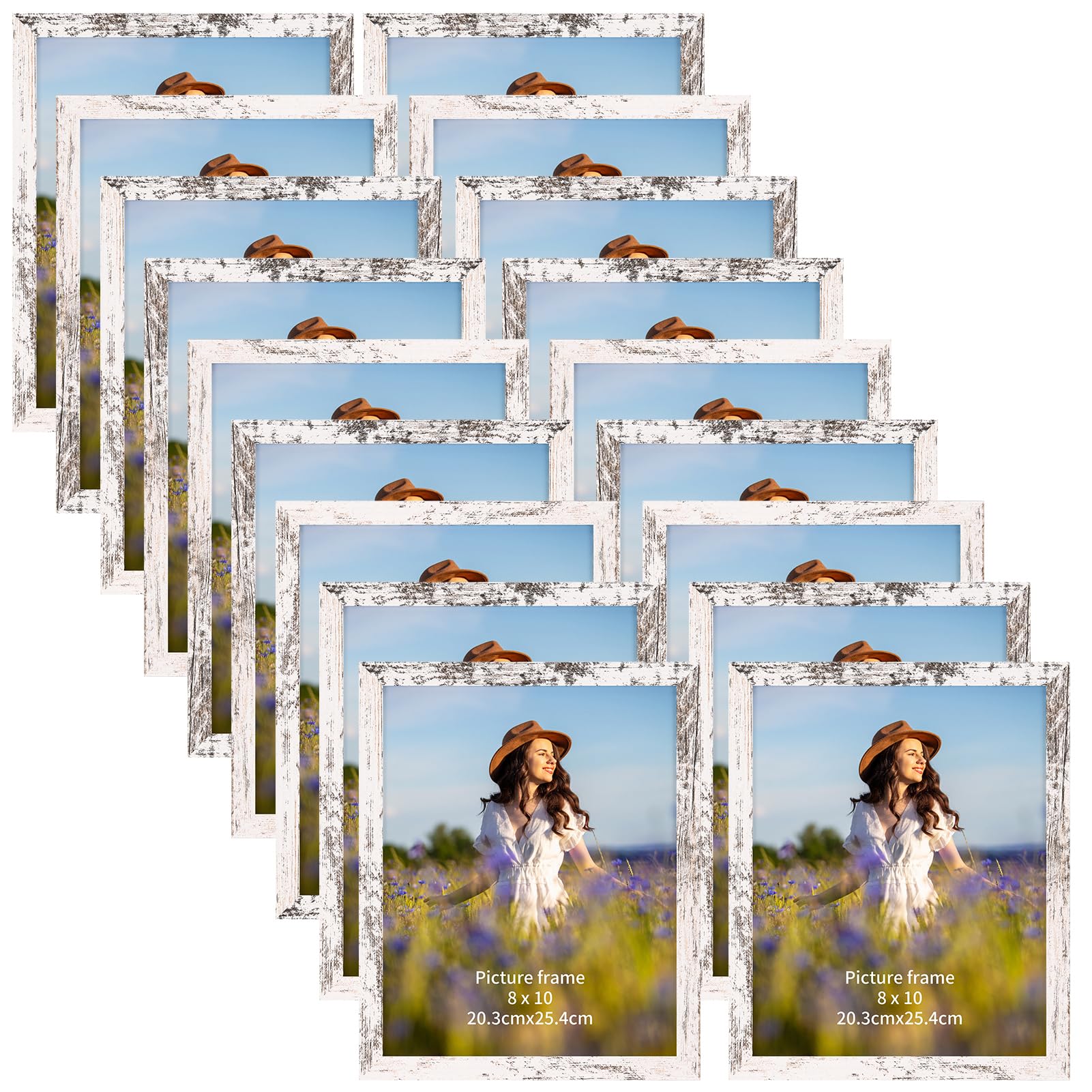 PETAFLOP Wooden Bulk 8x10 Picture Frame Set of 18