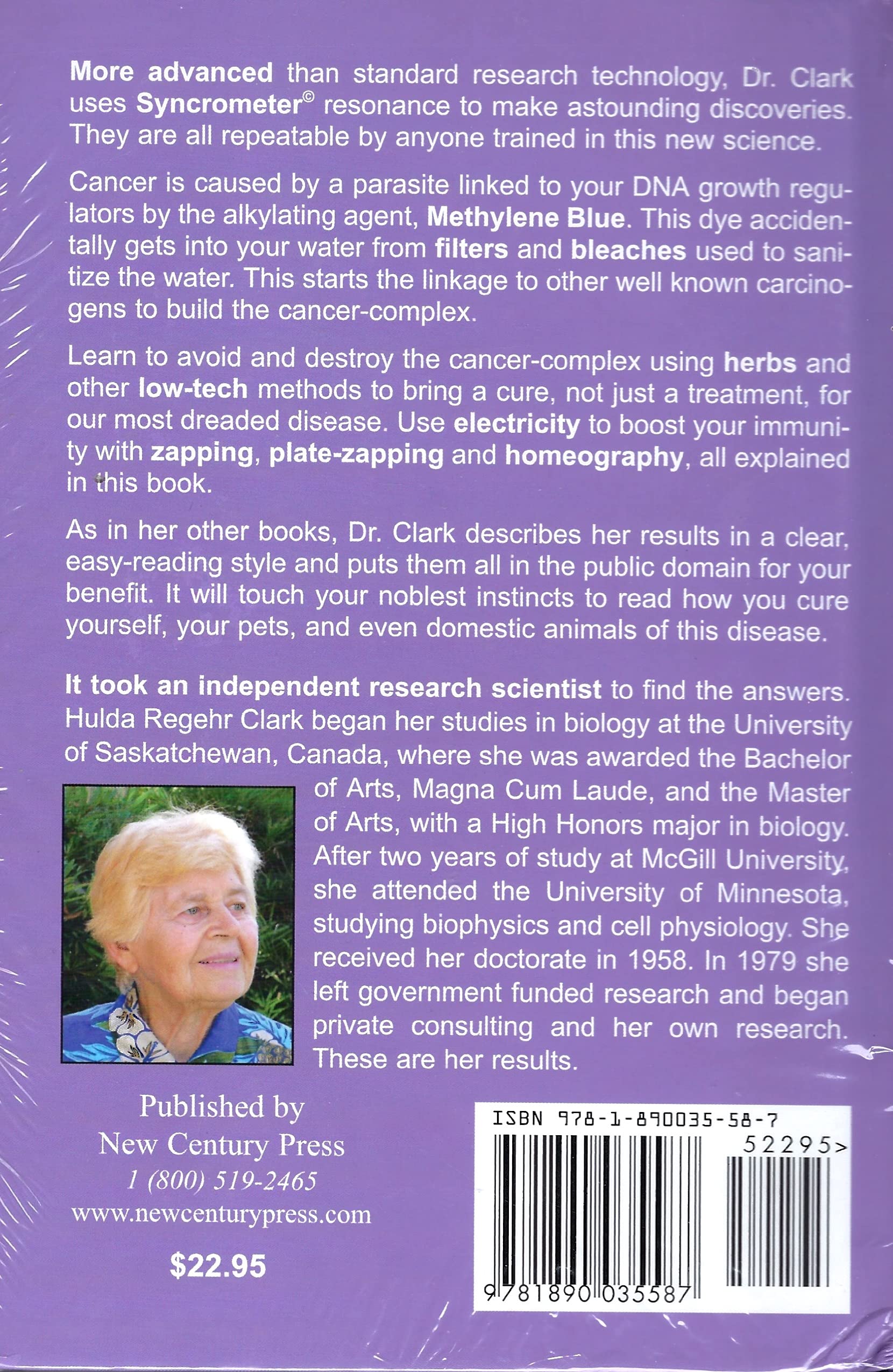 洋書 Cure for All Advanced Cancer Hulda Clark The Cure for All Advanced Cancers : Clark, Hulda Regehr