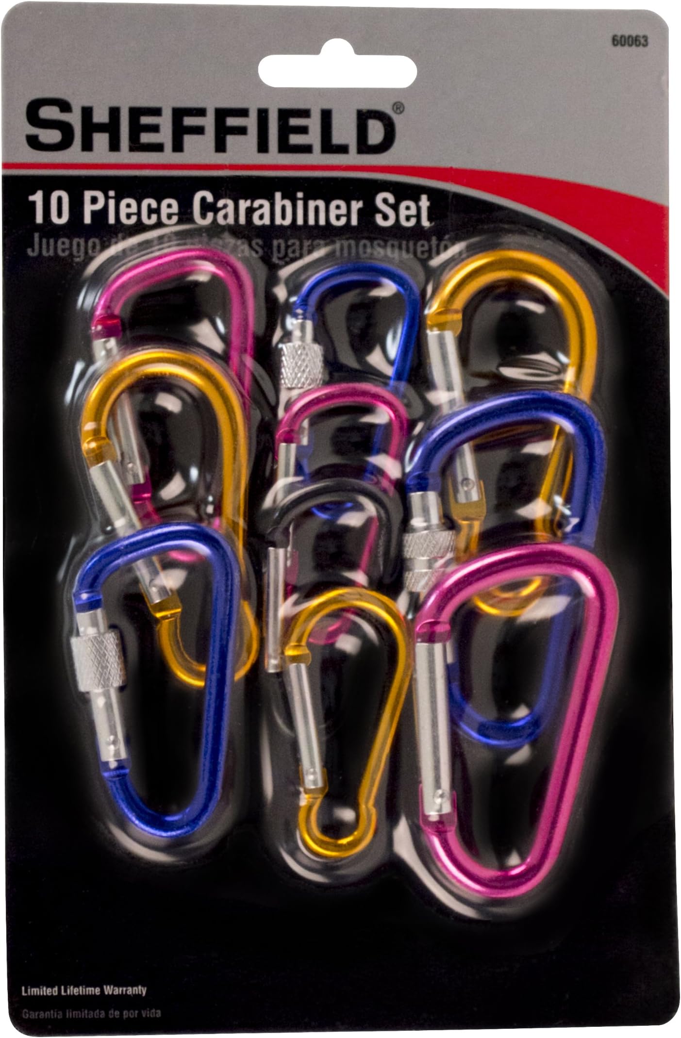 10 Pc Carabiner Set