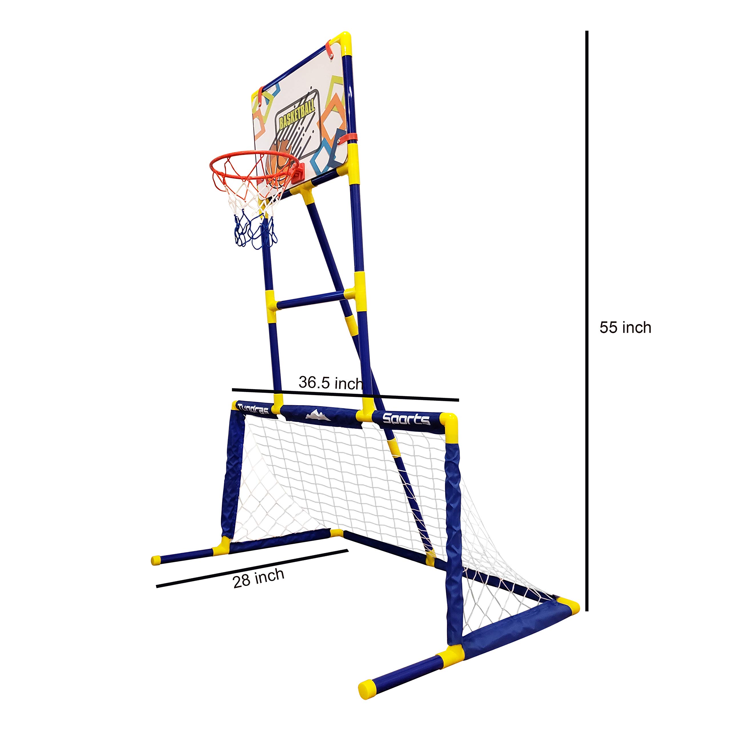 Kids Basketball Hoop Arcade Game, 3 in 1 Sports Center - Hockey, Soccer, Sports Station - Indoor Arcade Game, Includes Basketball Hoop, Hockey net, Soccer Goal for Toddlers and Children Boys and Girls - Image 3