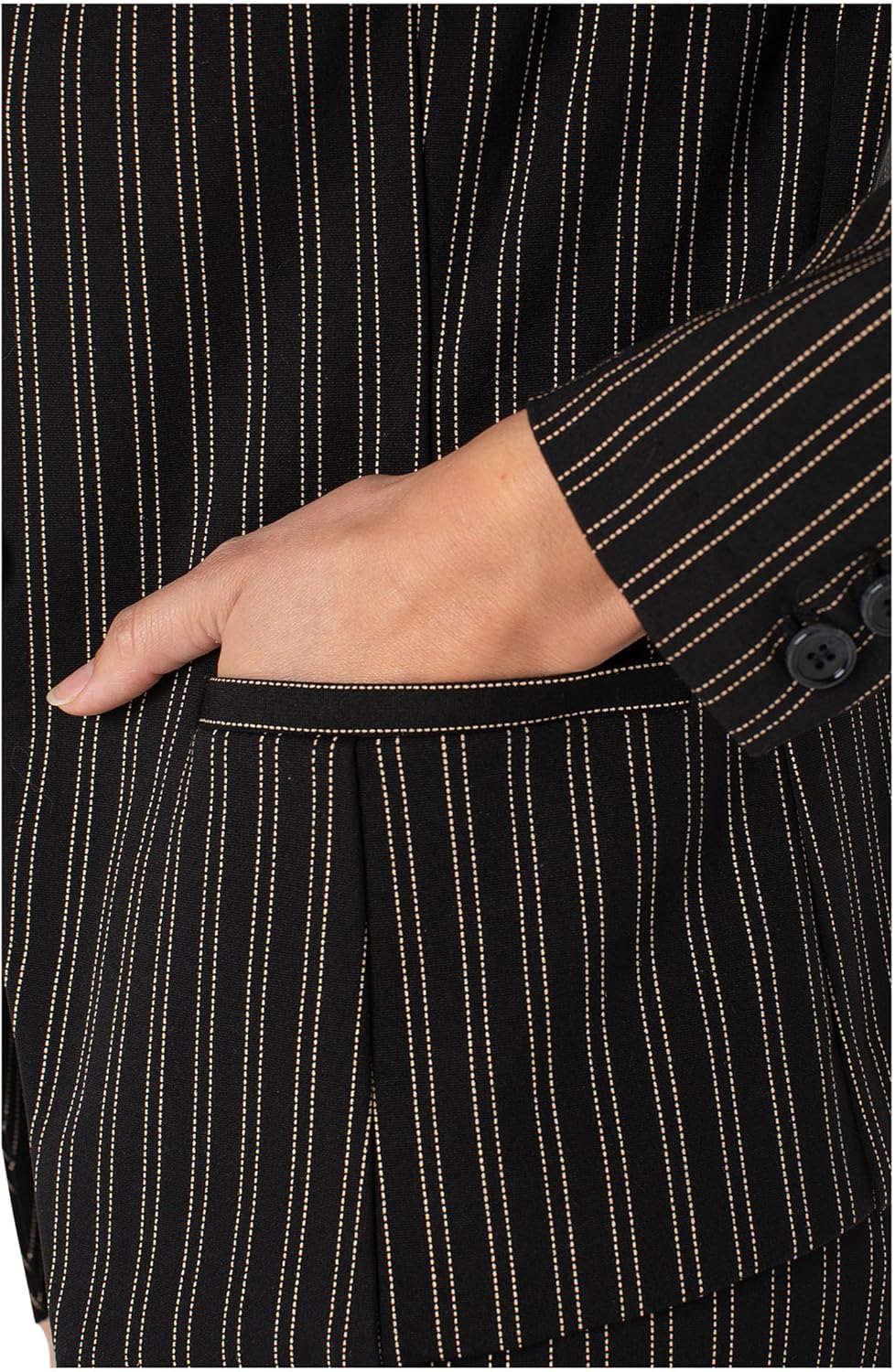 Liverpool Los Angeles Petite Collarless Super Stretch Ponte Fitted Blazer