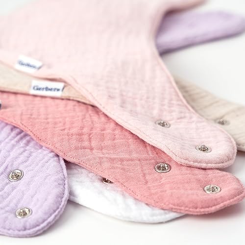Miniatura 3 de Gerber Baberos unisex de muselina para bebé
