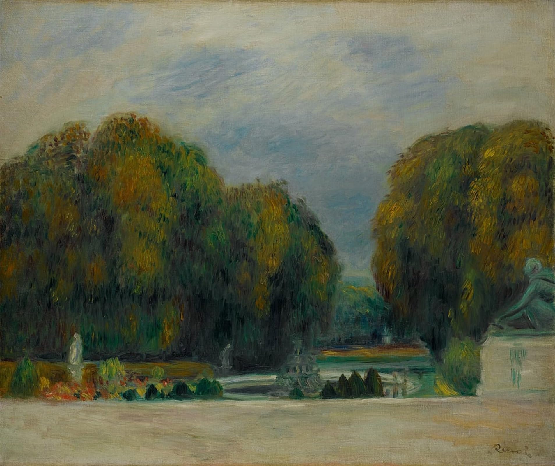 POSTERIIk Vintage Classic Picture Landscape Artwork Versailles by Pierre Auguste Renoir Portrait Canvas Painting for Office Home Decor 60x90cm