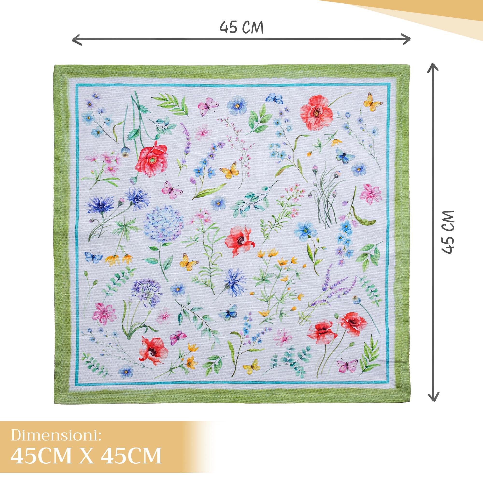 Maison d' Hermine Cloth Napkins Set of 4 100% Cotton Everyday Reusable Square Napkins Cloth Washable Dinner Party Wedding Restaurant Gifts for Mothers Day (Just Floral - Image 4