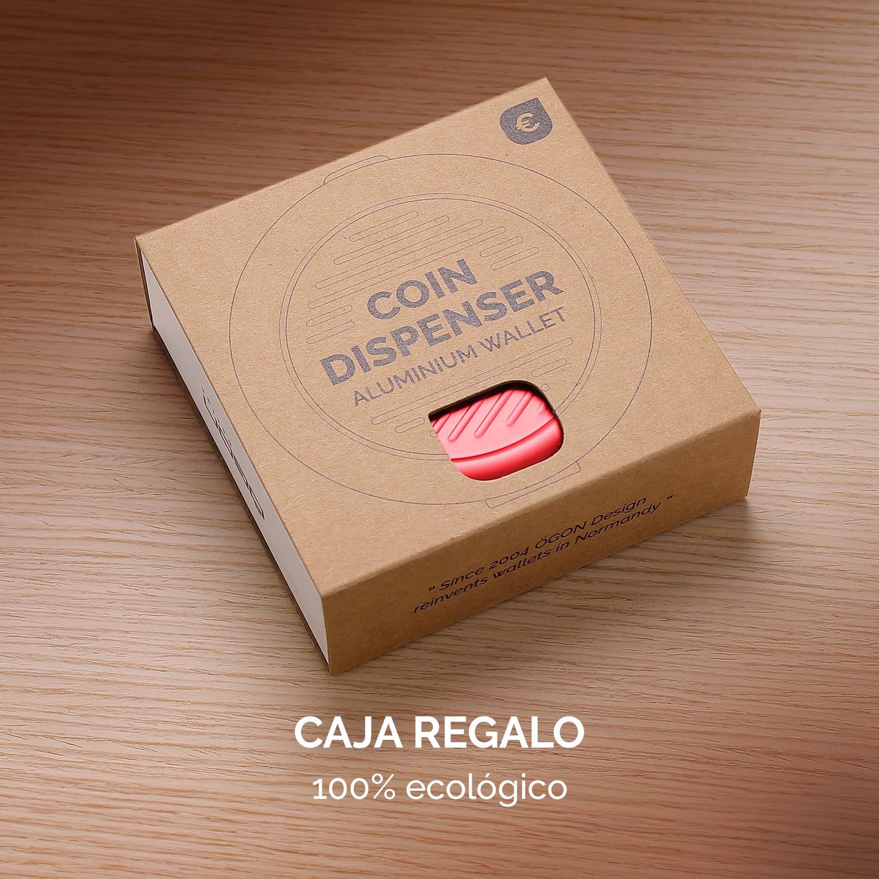 Monedero de Aluminio para Euros, Capacidad de hasta 20 €, 5 Piezas por Compartimento, Accesorio Organizador Compacto, Modelo Euro Monedero