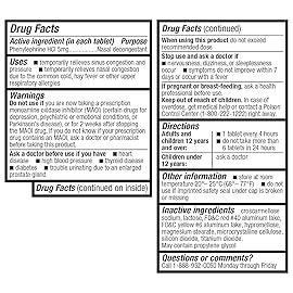 HealthA2Z Decongestant PE | Phenylephrine HCl 5 mg | Nasal & Sinus Congestion Relief Due to Cold & Allergies (300 Count, 5mg)