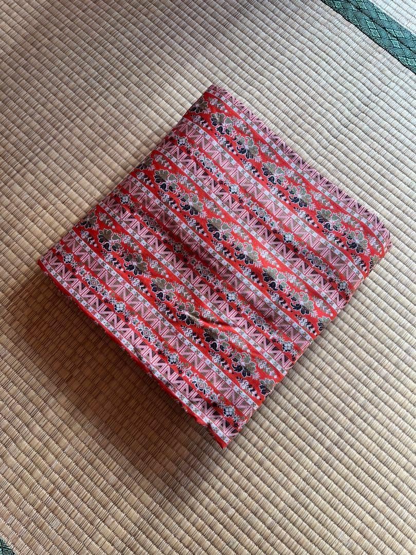 13絃用 琴袋(丸袋)赤系 柄物 厚手 13絃用 お箏/