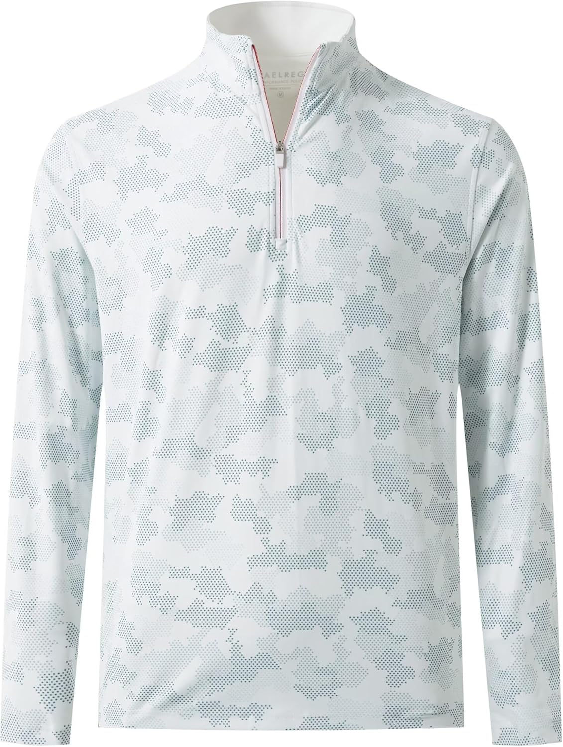 M MAELREG Quarter Zip Golf Pullover Men Dry Fit Long Sleeve Performance Wicking 1/4 Zip Full Print Pullover Mens Sweatshirt