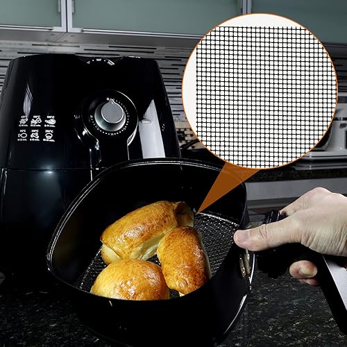 Miniatura 5 de Paquete de 6 forros reutilizables para horno tostador, antiadherente, freidora de aire, forros para horno, tostadora, fácil de limpiar, compatible