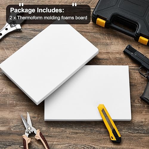 Miniatura 3 de Treela 2 piezas de láminas termoformadas blancas termoformadas de espuma de moldeo para funda y fabricación de fundas DIY