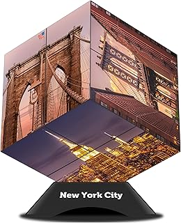 New York City Gift – Folding Infinity Cube for NYC Souvenirs – Smart Fidget Cube with 10 New York Photos, Holder and Stickers – New York Souvenir Infinite Cube for Home Décor