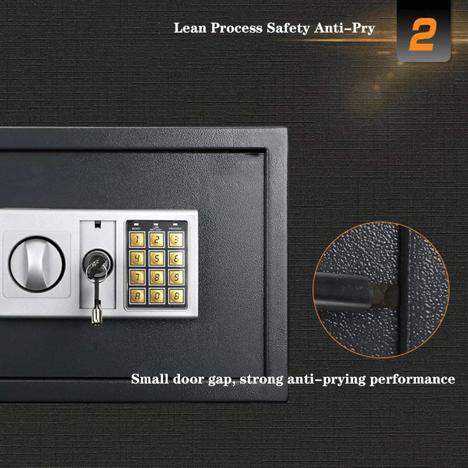 Box Electronic Digital Security Safe Steel Construction Hidden with Lock Safes Suitable for Use in Homes Hotels Dormitories and Offices (Color : Gray) strongbox