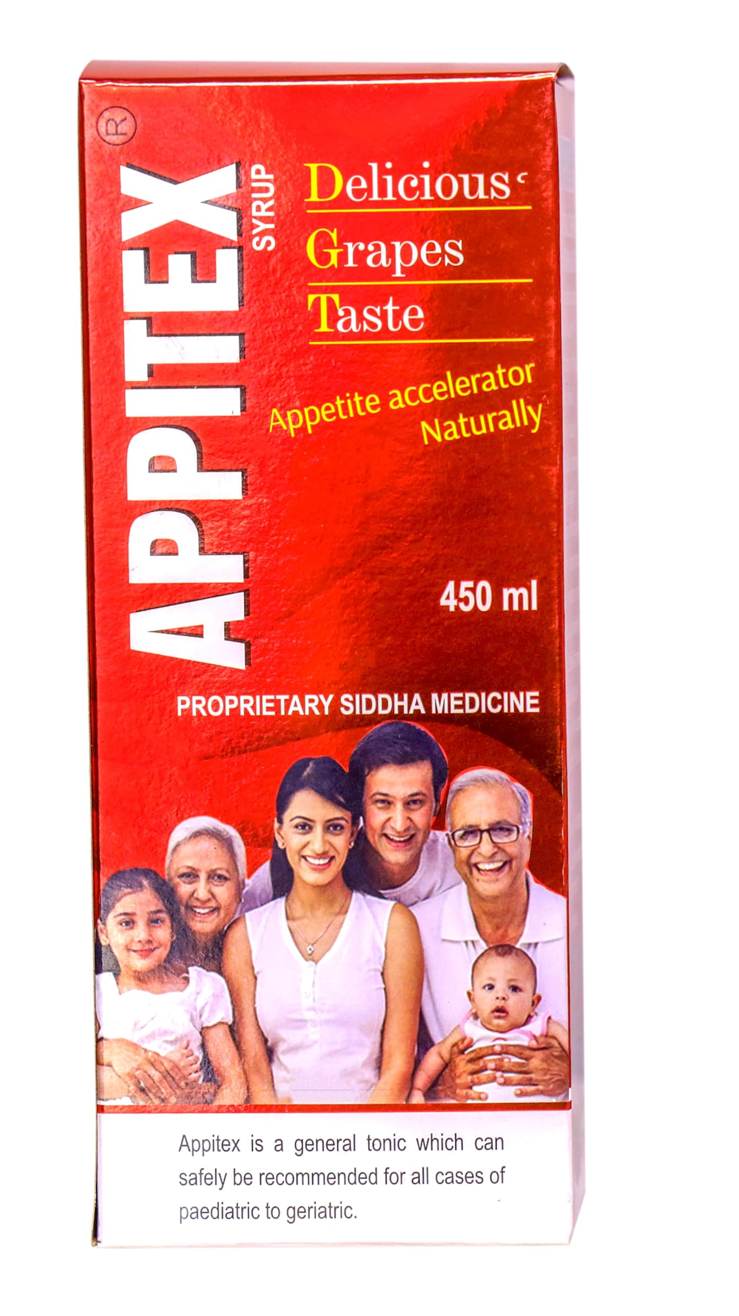 [BRSREAI3CQDR4D36] APPITEX® Syrup – Natural General Tonic (450ml, Grape Flavour) | Enriched with Draksha (Grapes), Ashwagandha, Jeera, and 6 other powerful herbs | Promote digestion, Improve appetite, and Boost immunity for the whole family.