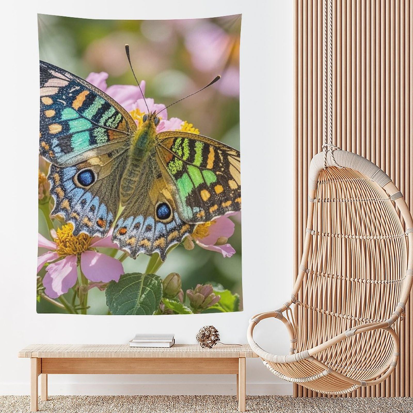 Tenture murale douce papillon vintage couverture légère de 152 cm - 8