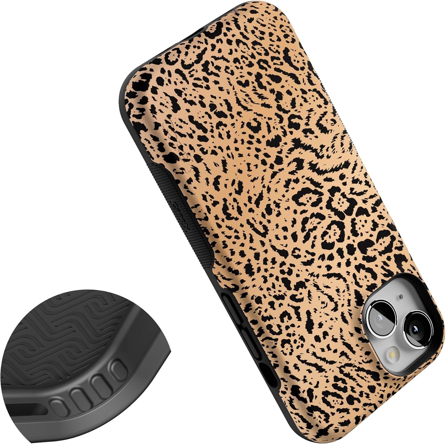 Casely iPhone 13 Case | Born to Be Wild | Jaguar Print | Bold Protective Design | Compatible with MagSafe