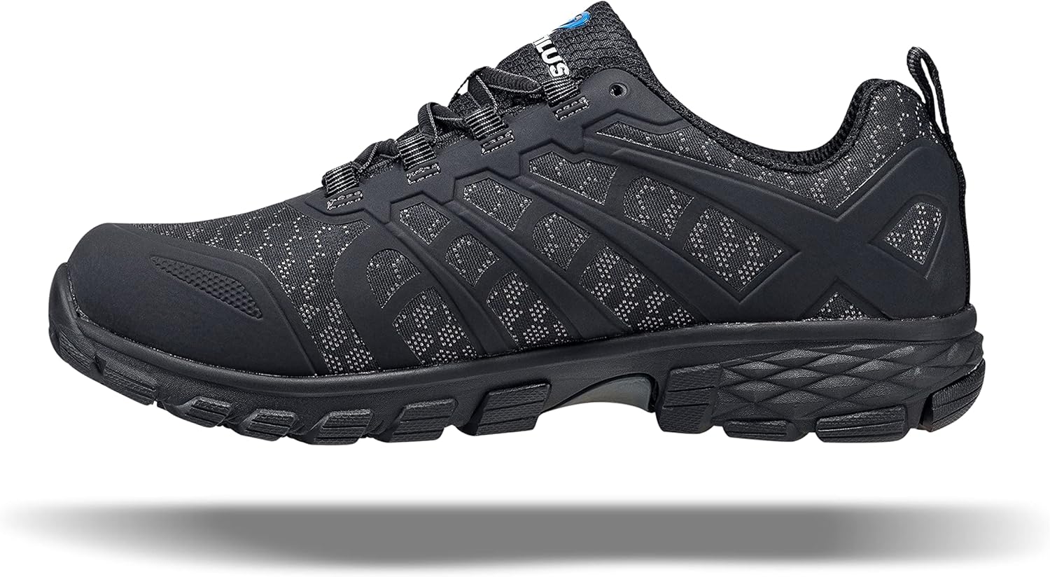 Nautilus Stratus Men's Athletic Work Shoe by FSI: Oil and Slip Resistant, Steel Safety Toe, Ultra Lightweight, N4611-Black, Size 10 Medium Width