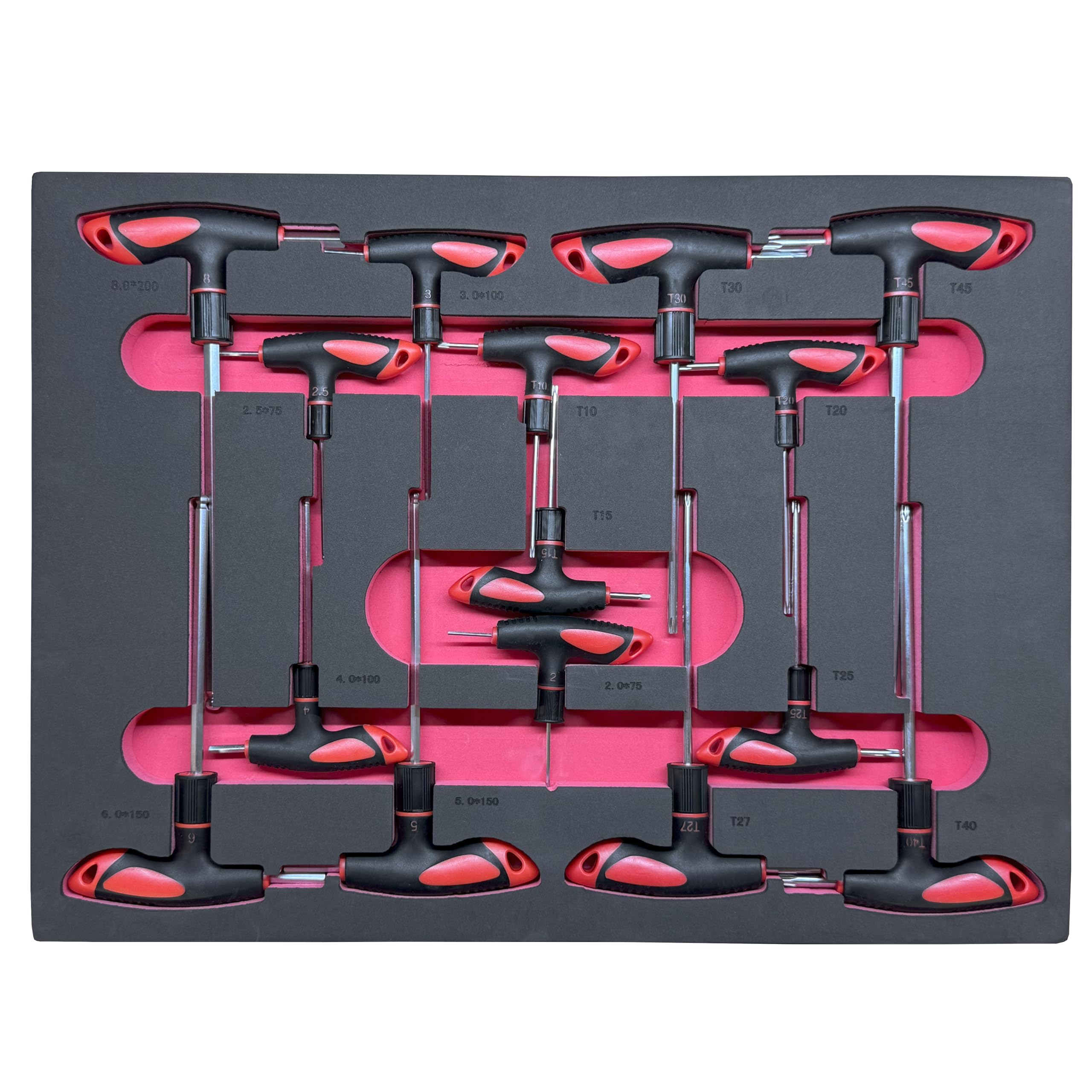 Sogi TER-07 Assortimento di 15 utensili - chiavi maschio esagonale bombate - chiavi maschio Torx - con impugnatura