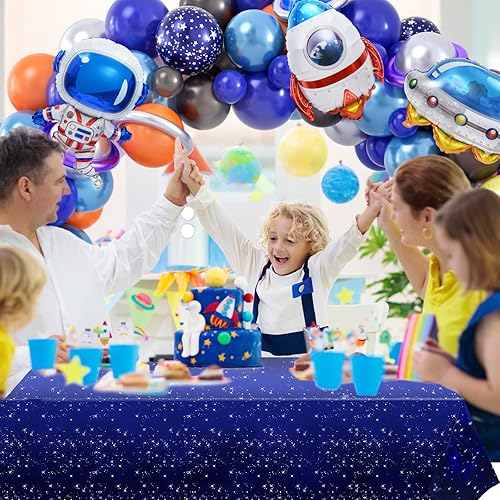 Miniatura 7 de Keleno Kit de guirnalda de arco de globos espaciales para el espacio exterior, 117 unidades, decoración de arco de globos espaciales, universo
