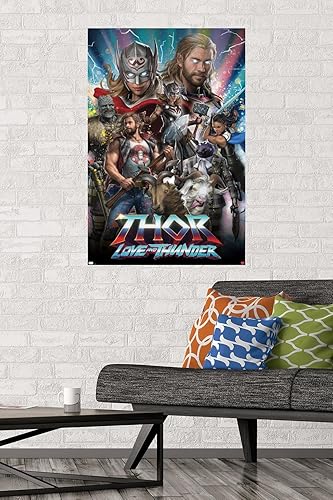 Miniatura 2 de Trends International Marvel Thor Love and Thunder - Póster de pared increíble, 22.375 x 34 pulgadas, versión sin marco