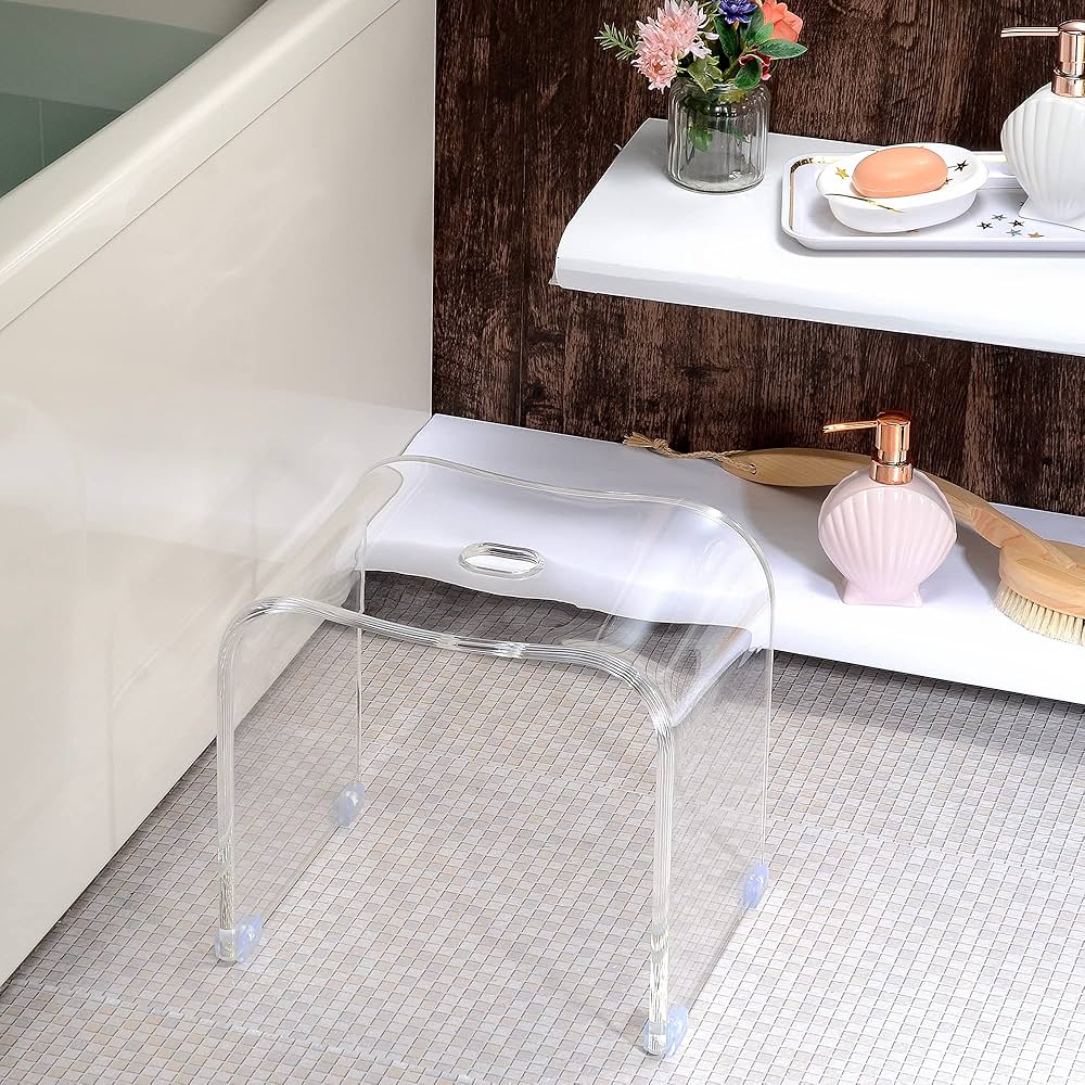 Amazon｜Kuai アクリル バスチェア 風呂 椅子 高さ30cm お風呂