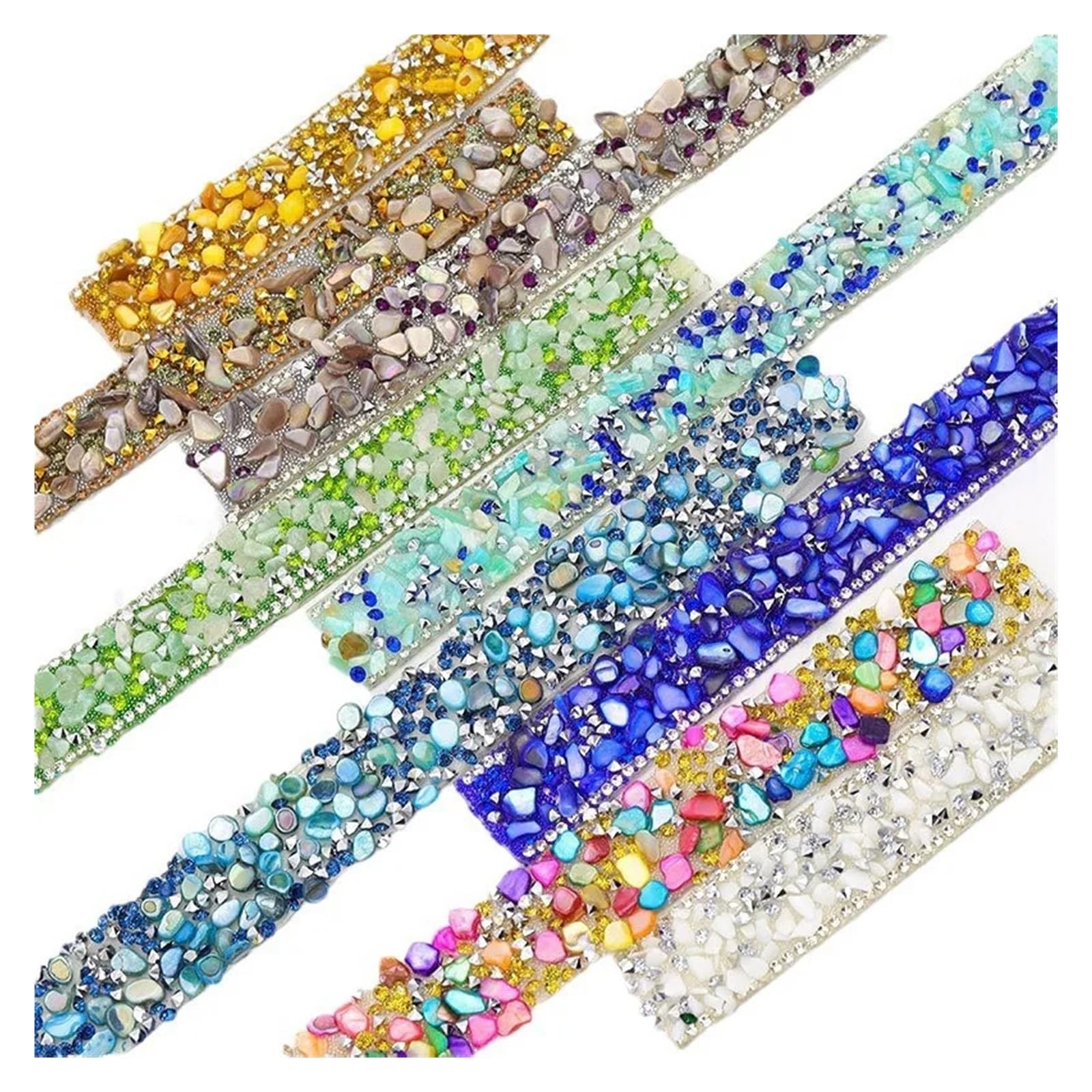 Brillantini Adesivi Rotolo di fascia scintillante con pietra diamantata | Decorazioni regalo artigianali fai-da-te autoadesive for feste di matrimonio in resina da 10 metri(Deep blue)
