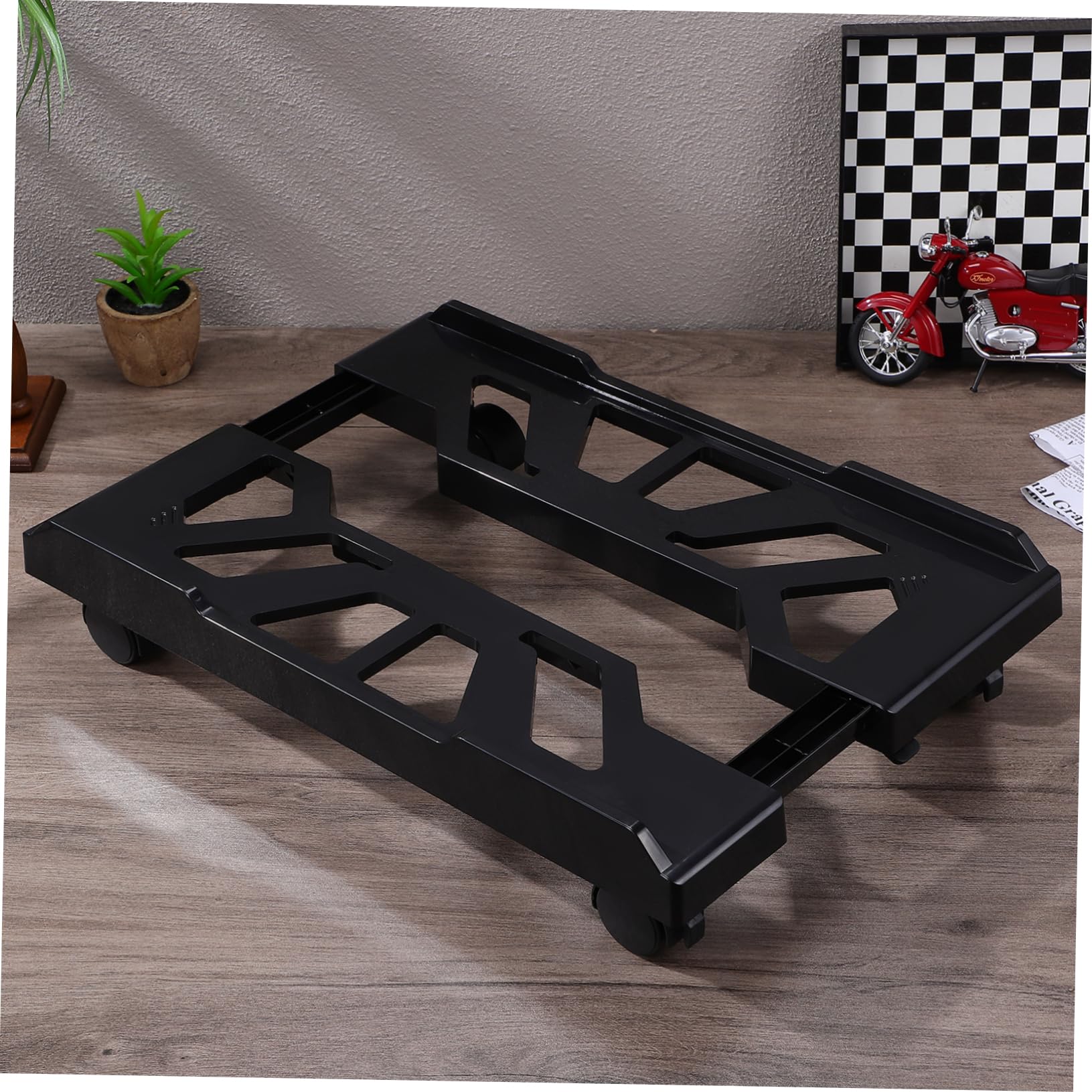 Homoyoyo Soporte para Torre de CPU Negro con Ruedas Ajustable y Diseño Telescópico de Abs para Uso Versátil en Oficina, Hogar y Escuela