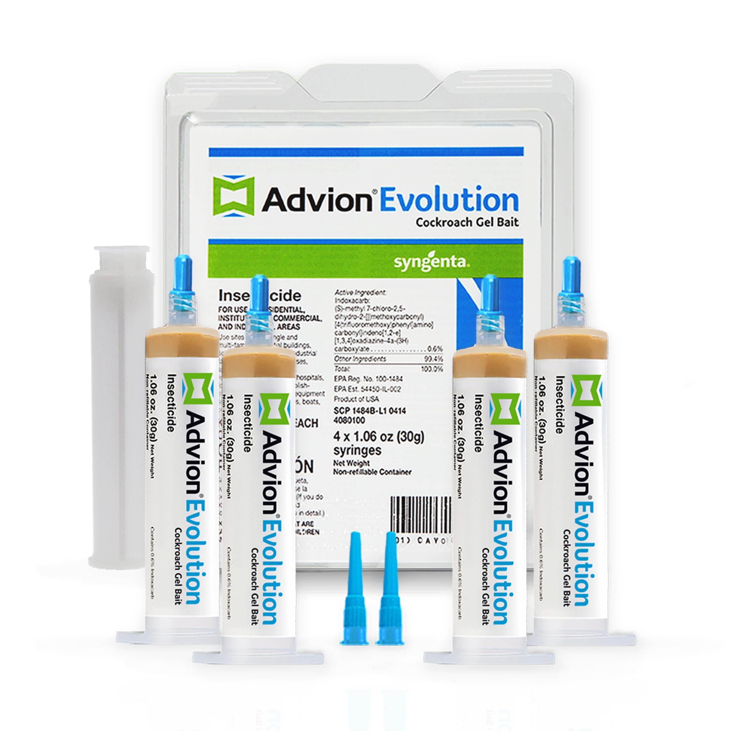 Syngenta - 61596 Evolution Cockroach Gel Bait, Size: 4 x 1.06 oz (30g), Various
