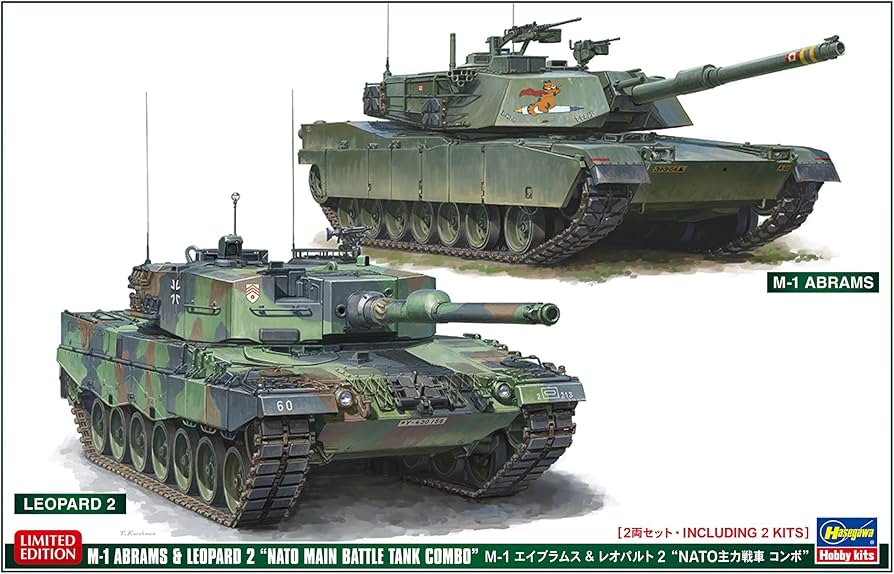 M1エイブラムス　レオパルド2 　プラモデル Amazon | ハセガワ 1/72 M-1 エイブラムス & レオパルト2 NATO主力戦車