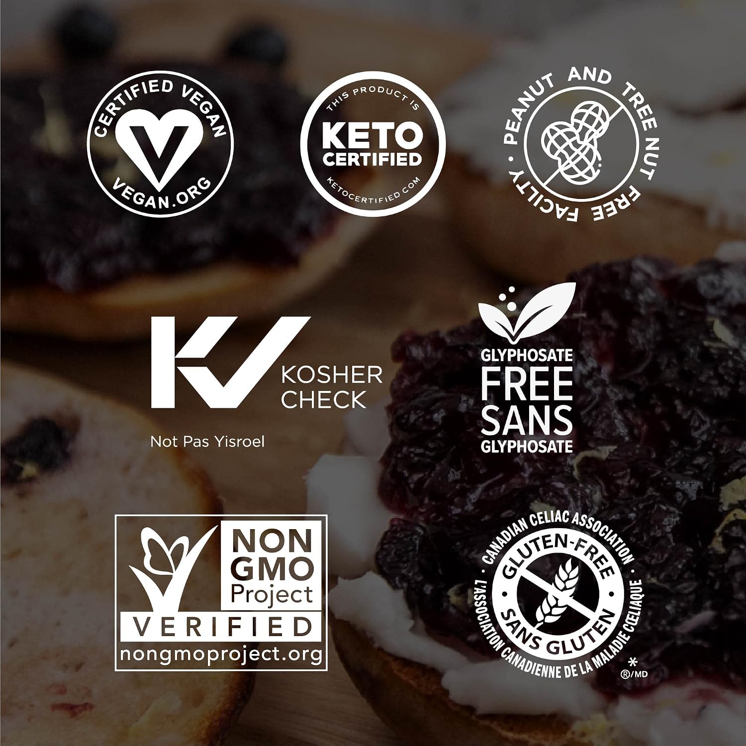 Carbonaut Gluten Free Bagels, Low Carb Bagels, Keto Bagels, Keto-Certified Food, Bread, Snack, Meals, Non-GMO, Vegan Bagels 4 Pack (Lemon Blueberry)