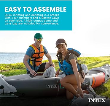 INTEX Dakota K2 Inflatable Kayak 2-Person Portable Set with Paddles & Pump
