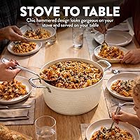 Vista 5 de Gotham Steel Hammered - Juego de utensilios de cocina de cerámica antiadherentes, ollas y sartenes antiadherentes con utensilios de cocina