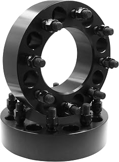 Wheel Accessories Parts 2 Pc Wheel Spacer Adapters 8 on 6.50 8x6.50 2.0" Thick 14mm 1.50 14x1.50 Thread Stud 121.3mm Hub Fits 2011+ Ram 2500 3500 Single Rear Wheel | 2012-19 Dually Rear Wheel Vehicles