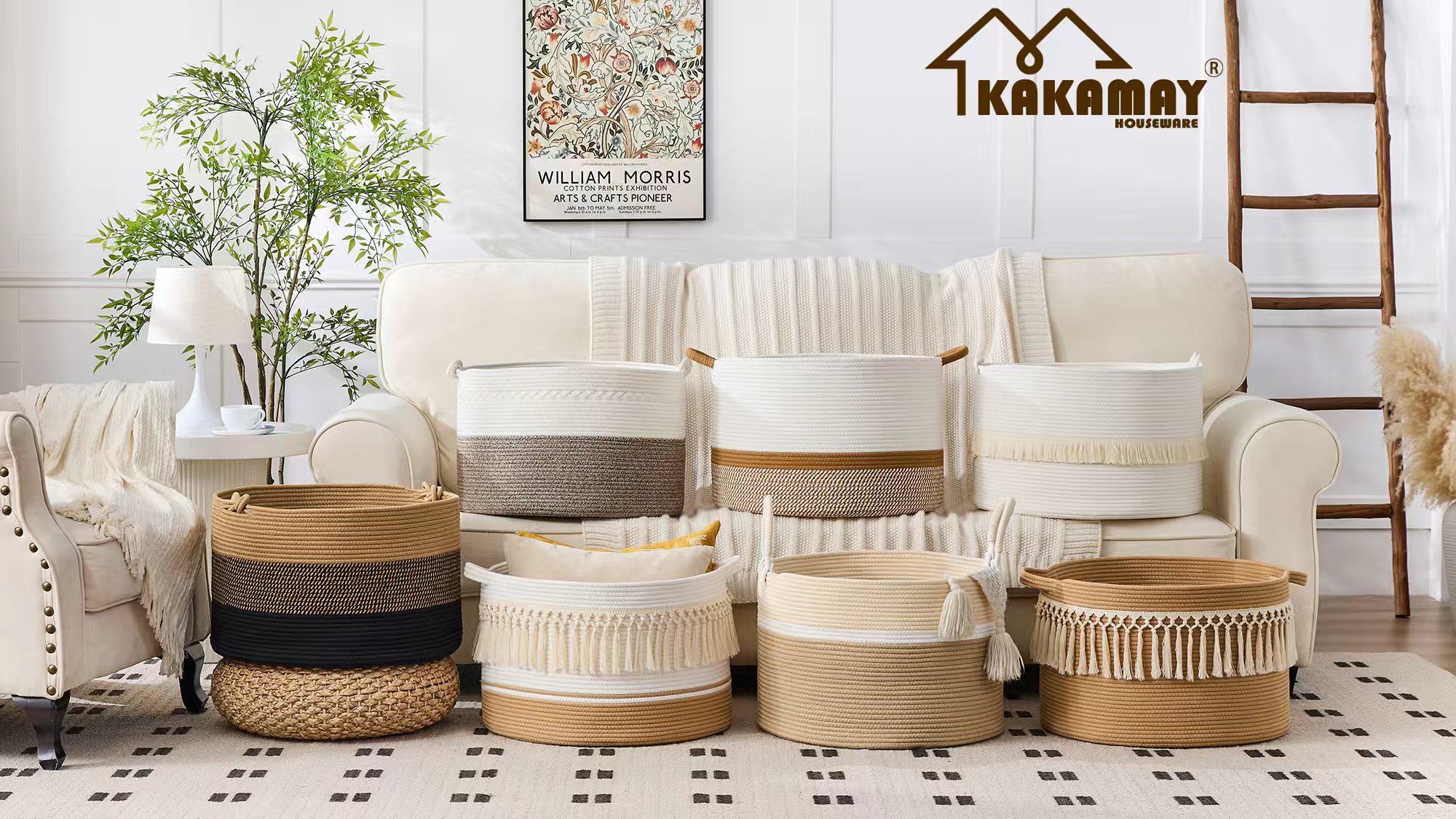 Amazon.com: KAKAMAY Large Blanket Basket (20