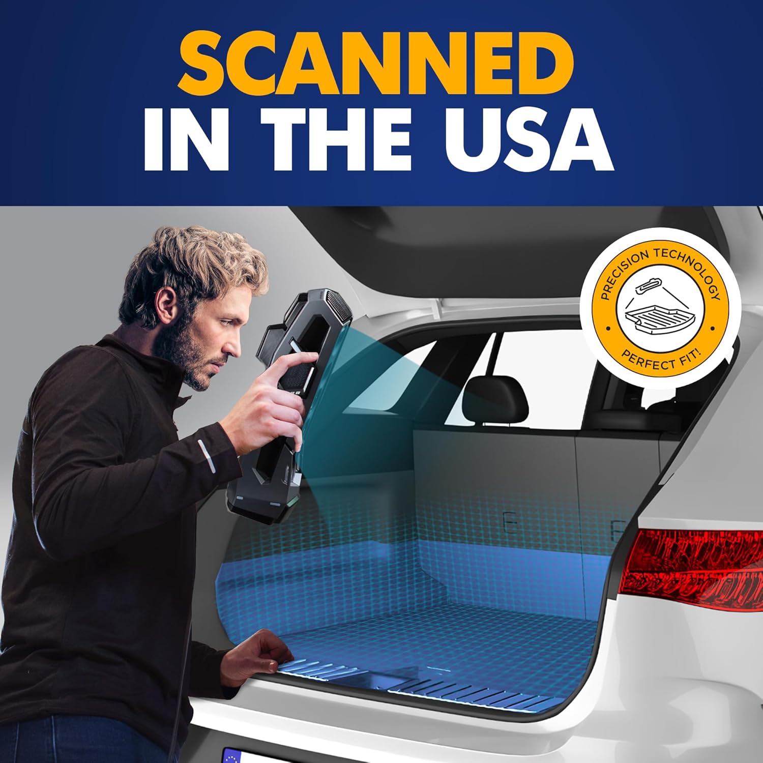 Premium Cargo Liner for Mercedes-Benz AMG EQE 350 4Matic EQE 500 4Matic Trunk Layout Behind 2nd Row SUV 2023-2026 - 100% Protection - Custom Fit Car Trunk Mat - 3D Shaped Laser Measured Trunk Liners