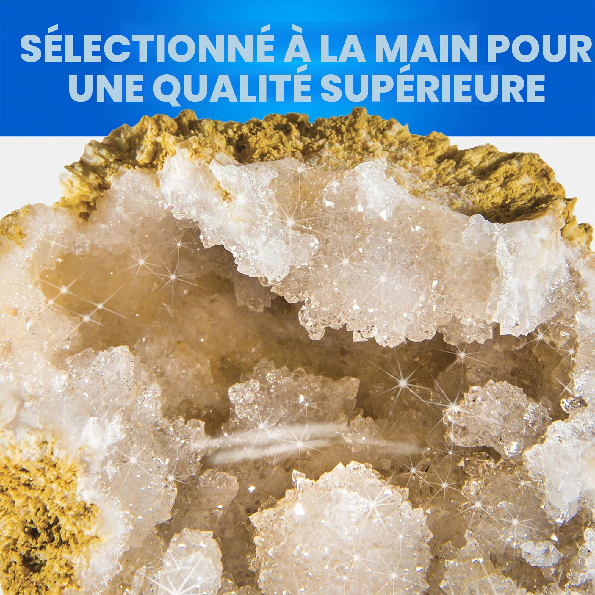NATIONAL GEOGRAPHIC Brisez 15 Géodes Premium - avec Lunettes, Guide d'Apprentissage, 3 Présentoirs, Excellent Jouet Scientifique à et Cadeau Éducatif