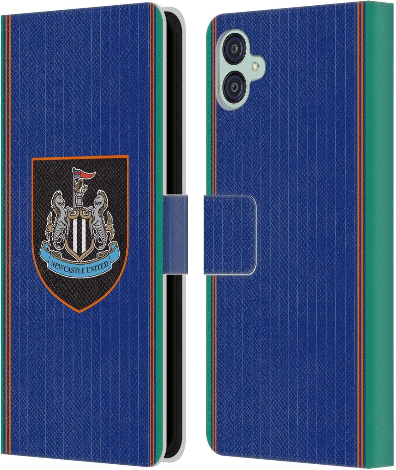 Head Case Designs Officially Licensed Newcastle United Football Club Third 2025/26 Crest Kit Leather Wallet Case Compatible with Samsung Galaxy M04 5G / A04e