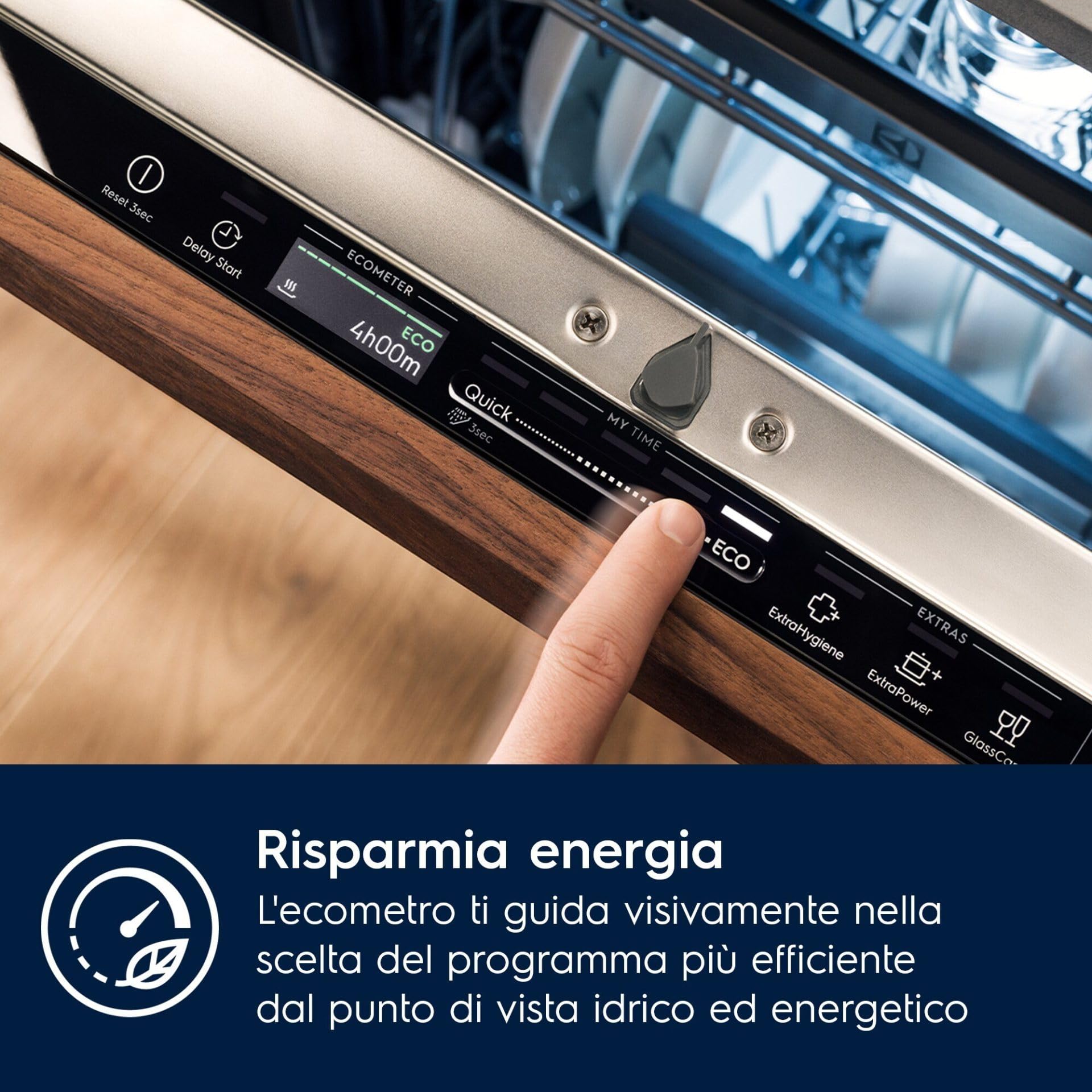 Electrolux EES47400L Lavastoviglie Integrabile, 60 cm, 13 Posate, Asciugatura AirDry, Satellite Clean, 8 programmi, 3 Temperature, 44 dB(A), Connessione Wi-Fi, Serie 600, Classe C