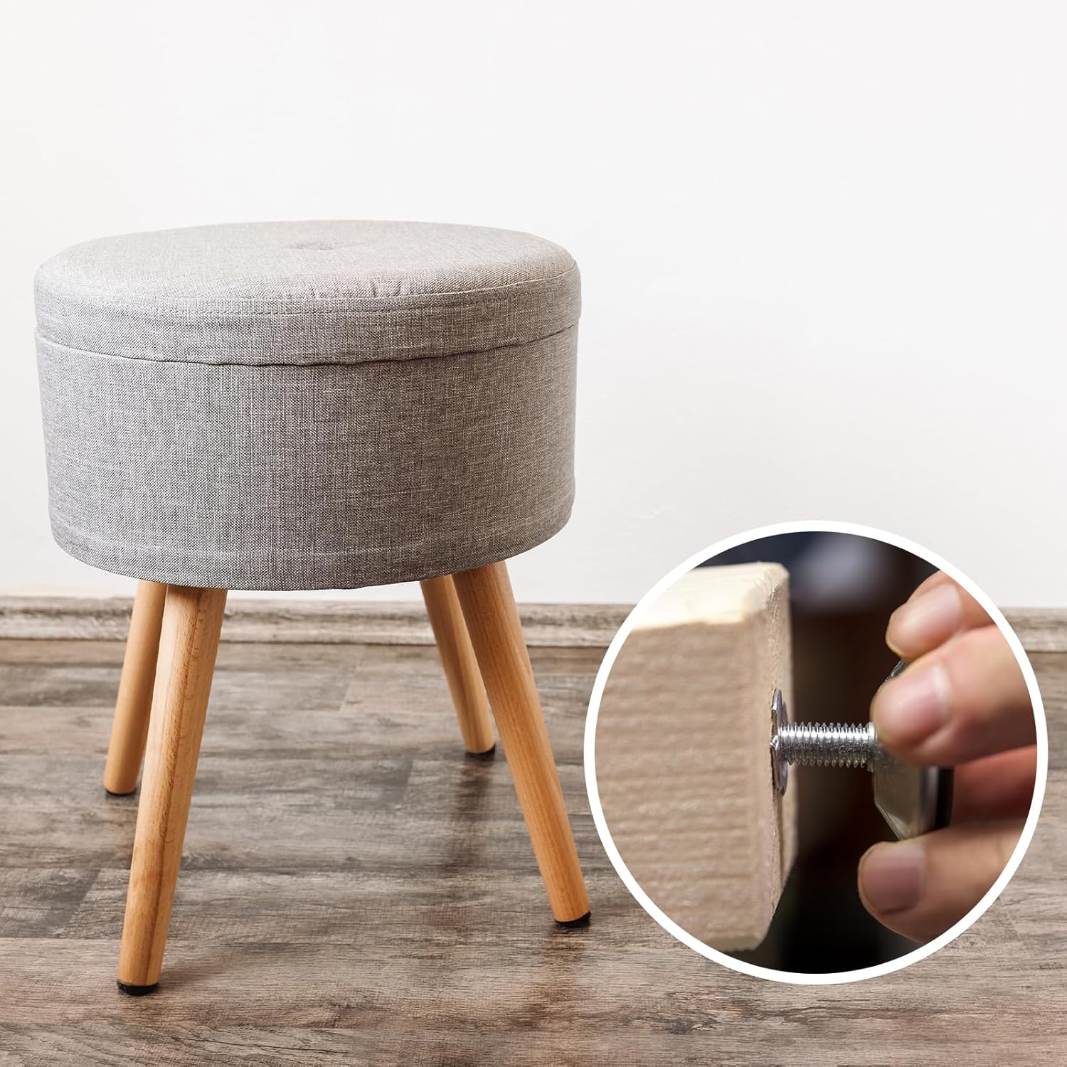 24Pcs Furniture Levelers with M6 Thread, 23 x 18 mm Adjustable Legs for Tables, Furniture Sliders with Thread for Chair Legs and Stools, Black