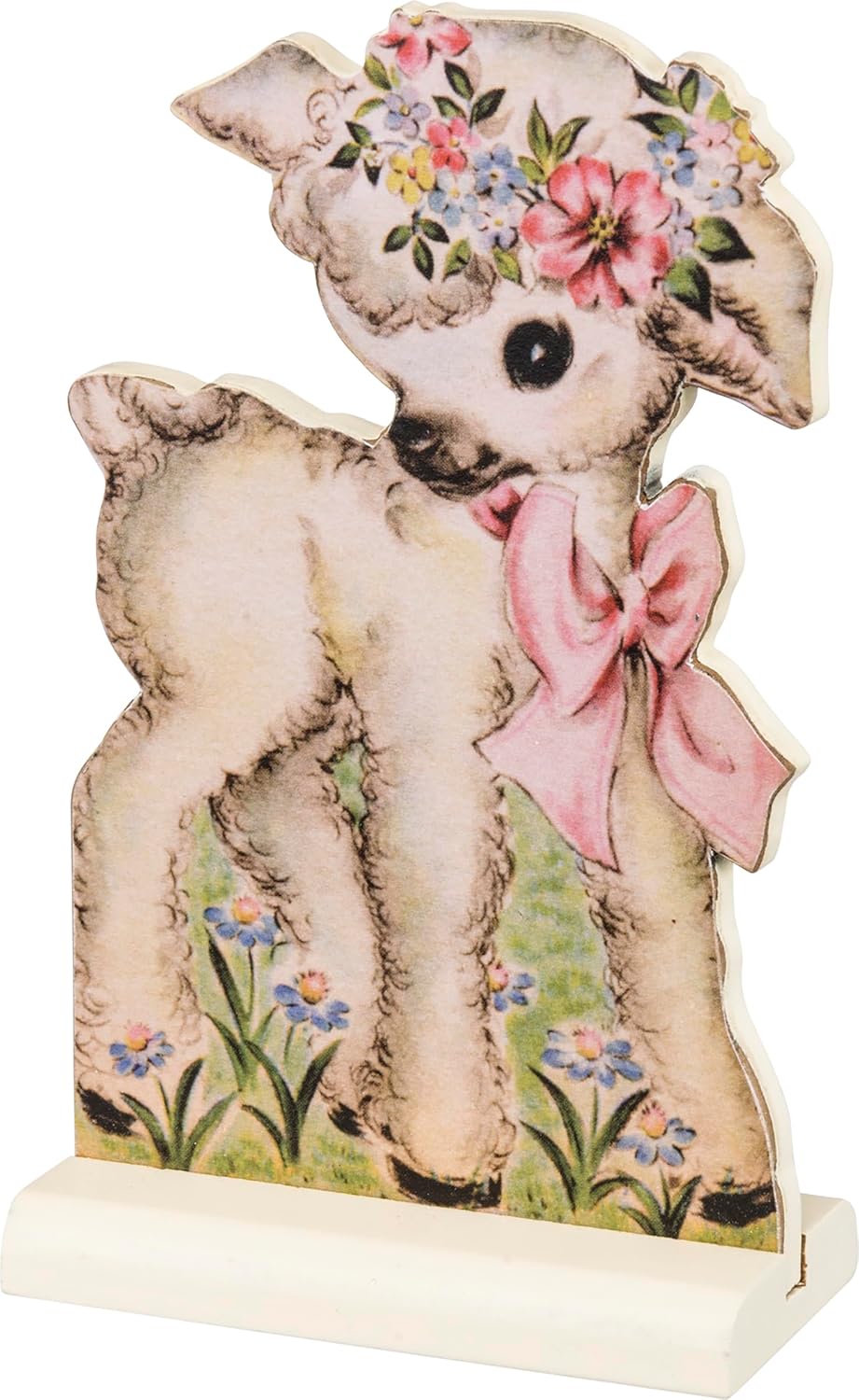 Primitives by Kathy Easter Decorations — Set of 5 Wooden Retro Easter Stand-Ups — 4.5"