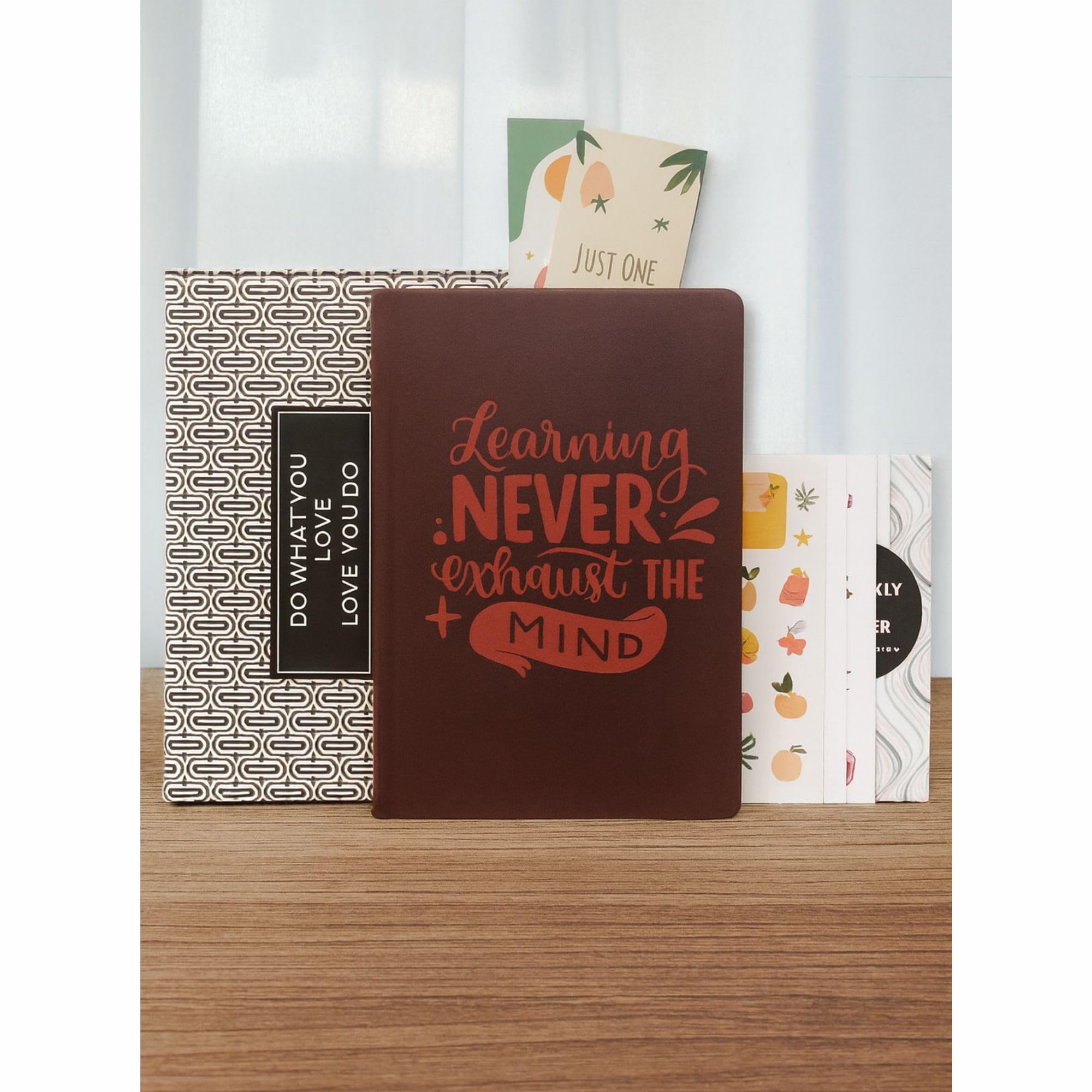 COI 2026 A5 Productivity Planner Kit | Undated | Hard Bound |288 Pages |12 Monthly Planners + Pocket Meal Planner + Stickers + Bookmarks l Activity Tracker l Monthly Review Pages l to do Lists (Brown)-image-44