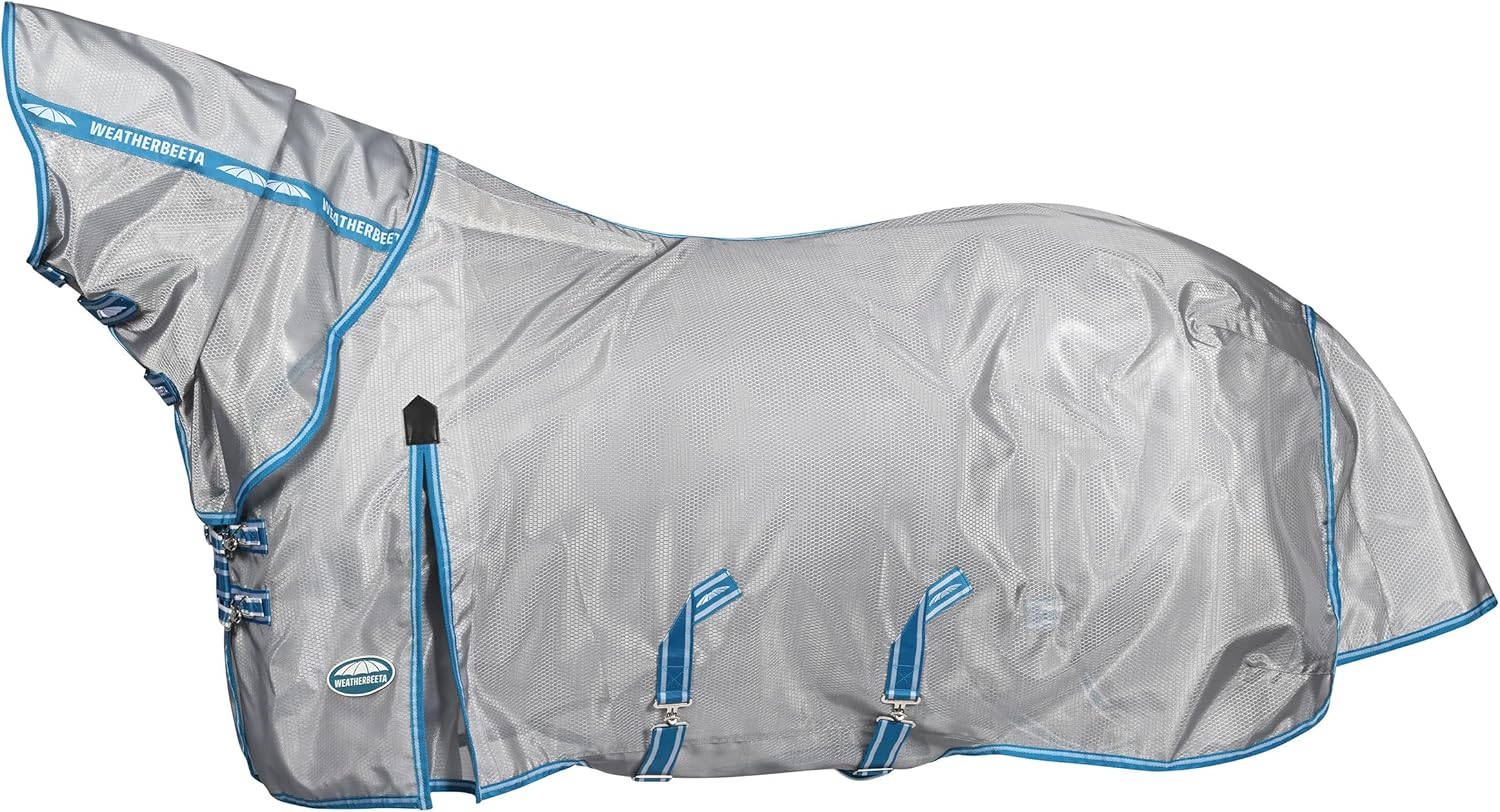 WeatherBeeta ComFiTec Hexi Shield Combo Neck, Silver/Teal Blue, 60"