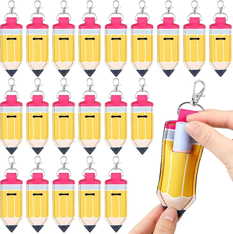 Abbylike Porta-Batom e Bálsamo Labial em Formato de Chaveiro, Pacote com 20